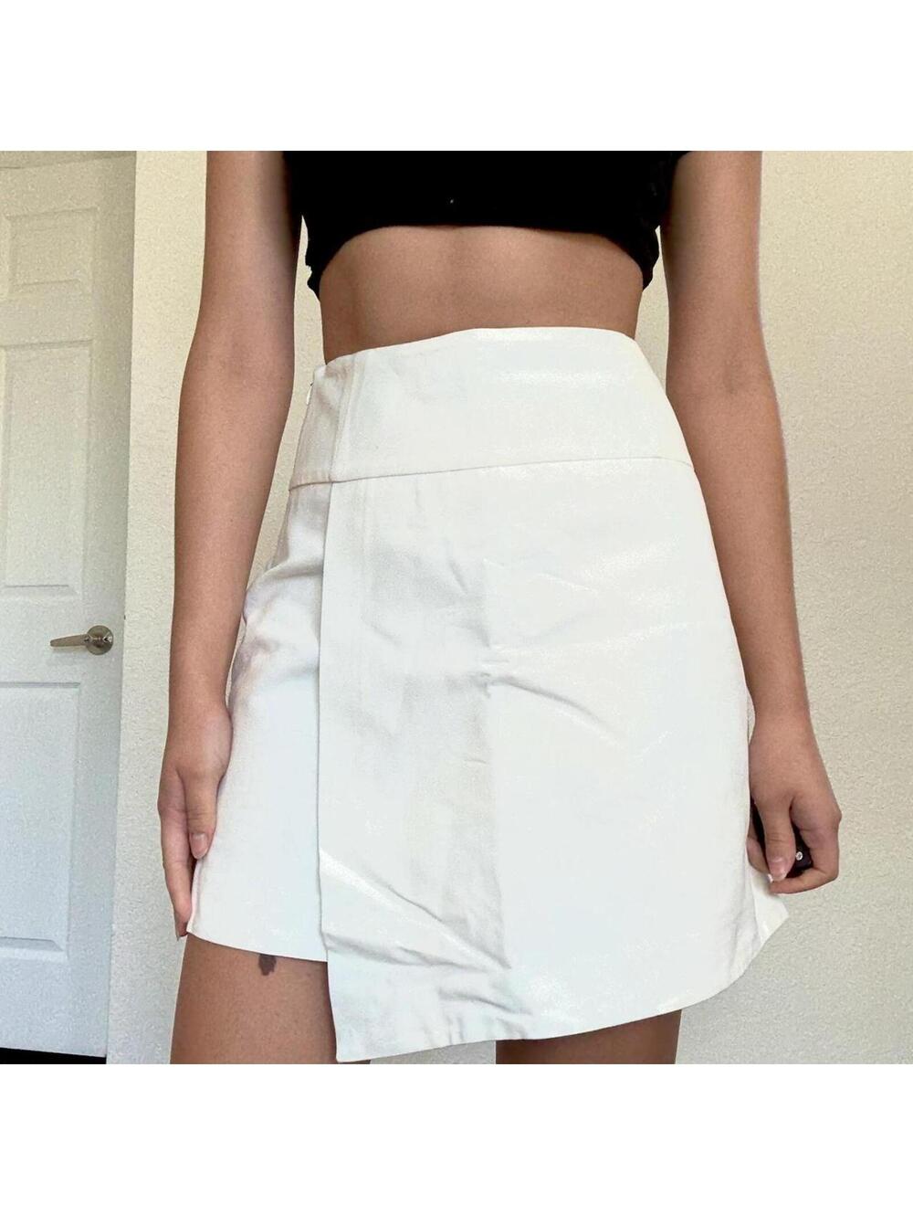 NWT Michael Kors White Asymmetrical Skirt from Neiman Marcus